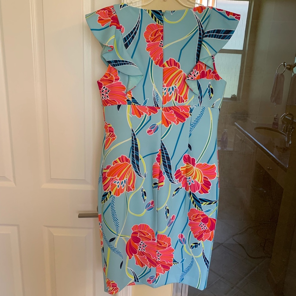 Trina Turk Flutter Sleeve Printed Linzy Dress